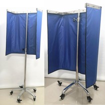 Three-fold protective screen X-ray protective curtain lead screen Mobile lifting protective curtain Bedside intervention curtain