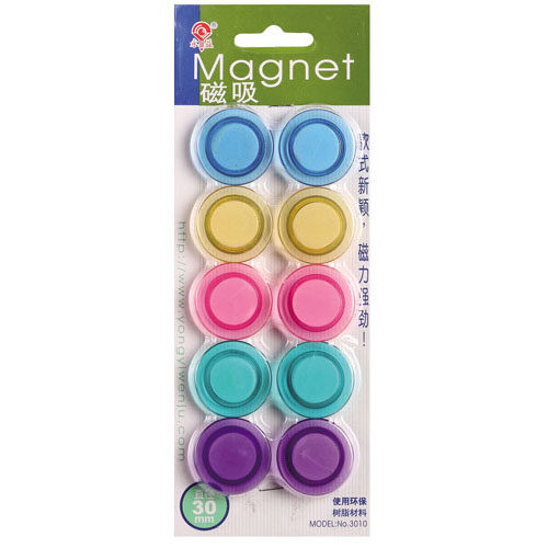 Office teaching whiteboard green board blackboard home special magnetic particle color adsorption good magnetic nail round 3010