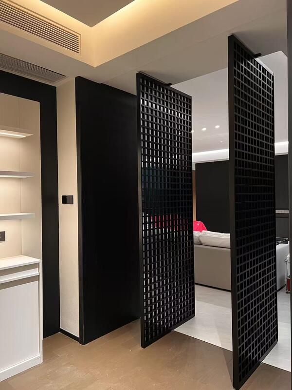 Extremely Narrow Grille Central Axis Revolving Door Glass Partition Balcony Living Room Dining Room Sliding Door Electric Kitchen Bedroom Sliding Door