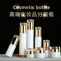 New Spray Color One Drip Gold Cover Lotion Bottle Glass Cosmetics Empty Bottle 50ml Cream Press Spray Split Bottle