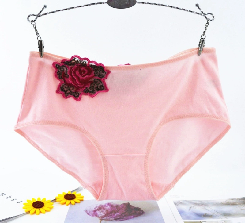 2 Giá Fu Nilai 6409 Chất liệu cotton nữ Modal mid-mid thun ren Sexy Peony Thêu Boxer Tóm tắt