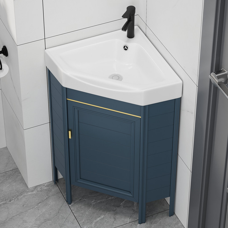 Floor-Standing Washbasin Cabinet Combination for Small Bathrooms, Triangular Washbasin, Mini Corner Basin Floor-Standing Washbasin Cabinet Combination for Small Bathrooms, Triangular Washbasin, Mini Corner Basin