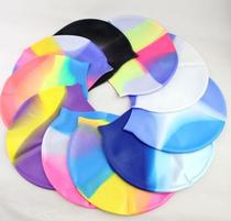 New color swimming cap for men and women use large silicone swimming cap silicone waterproof non-slip printing professional swimming cap