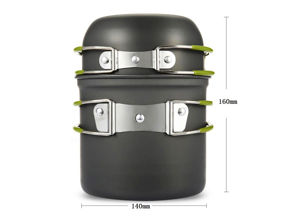 Bộ nồi nấu nóng 2-3 người bếp ngoài trời đặt nồi kết hợp di động chia bếp dã ngoại cắm trại đặt nồi - Bếp lò / bộ đồ ăn / đồ nướng dã ngoại bình gas namilux