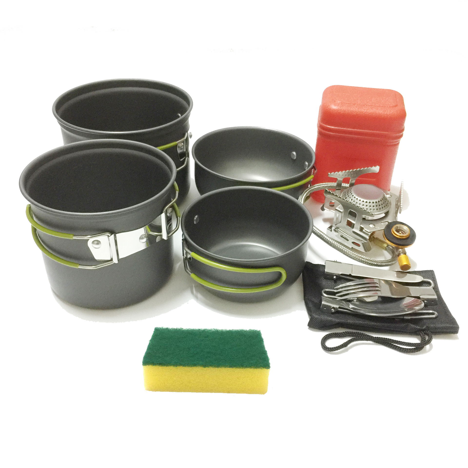 Bộ nồi nấu nóng 2-3 người bếp ngoài trời đặt nồi kết hợp di động chia bếp dã ngoại cắm trại đặt nồi - Bếp lò / bộ đồ ăn / đồ nướng dã ngoại bình gas namilux