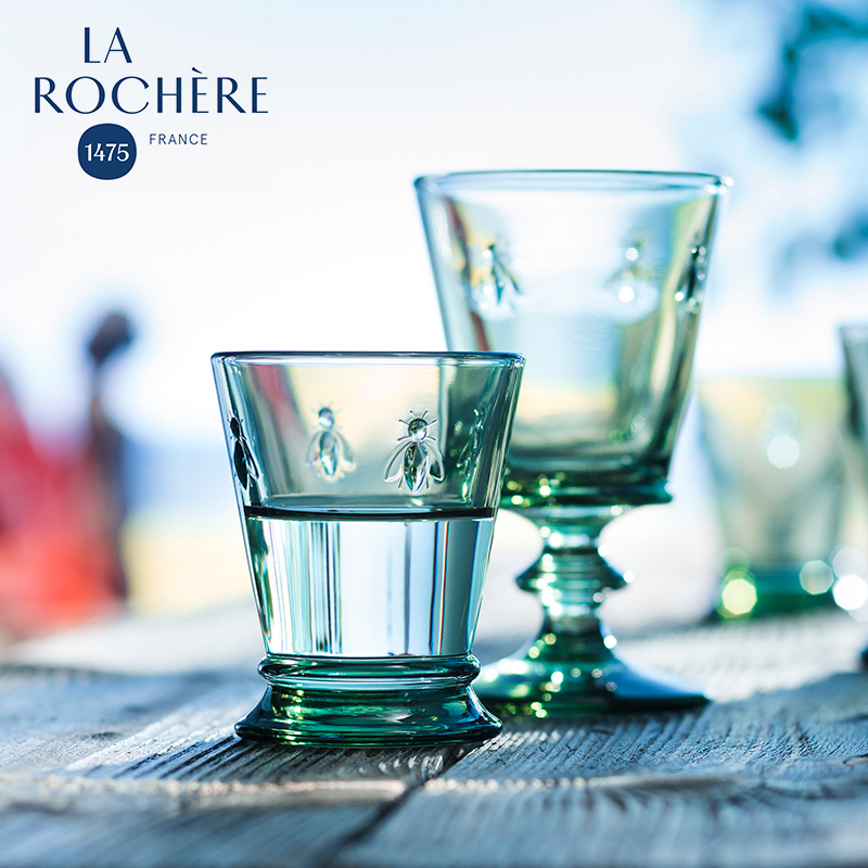 French LA ROCHERE emerald retro glass wine glass juice glass cocktail red wine glass whiskey glass