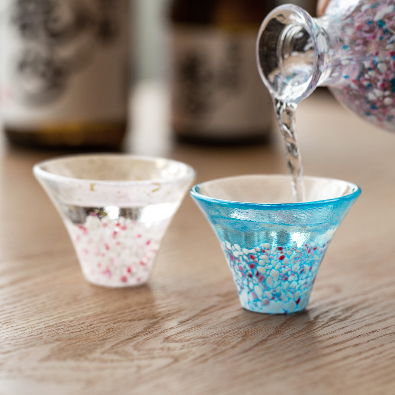 Japan imports Toyo Sasaki Sasaki Cherry Blossom Glass Tasting Glass Tea Drinking Cup New Wedding Gijo to give a gift to the cup