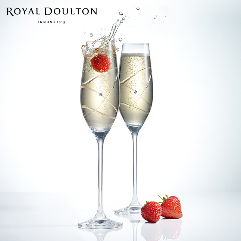 Royal Dalton Royal Dalton Crystal Glass Champagne Cup Gift Box For Birthday Wedding Presents