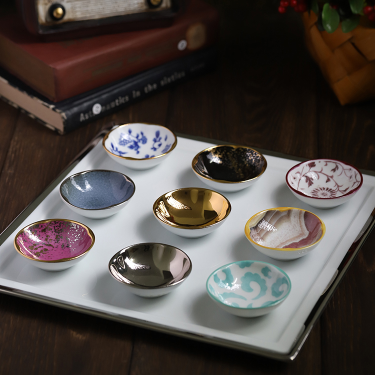 Spot French LEGLE FRANCE Ligu Ruyi Xiangyun blue and white nine palace grid dish plate gift box