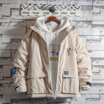 white sugar rose special price pure color large pocket tooling cotton clothes male winter thickened cotton clothes padded jacket for cold and Han version trend
