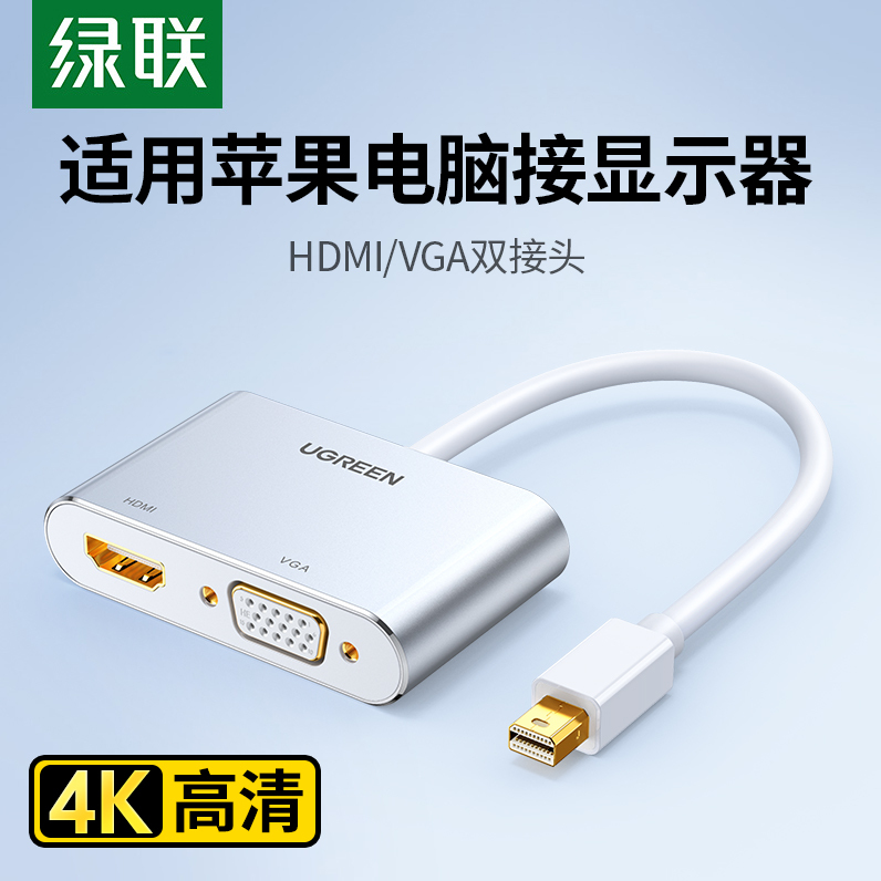 Greenlink Mini Dp to HDMI Apple Computer Converter Mac Laptop Thunderbolt Port Connected to Monitor Tv