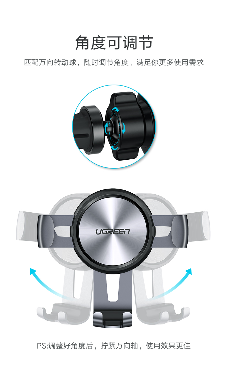 Màu xanh lá cây với trọng lực outlet giữ xe phổ chụp cổng điều hòa không khí an toàn chuyển hướng điện thoại di động hợp kim nhôm giữ ô tô là một đơn pick tay và địa điểm xe điện thoại kẹp khung - Phụ kiện điện thoại trong ô tô kẹp điện thoại ô tô
