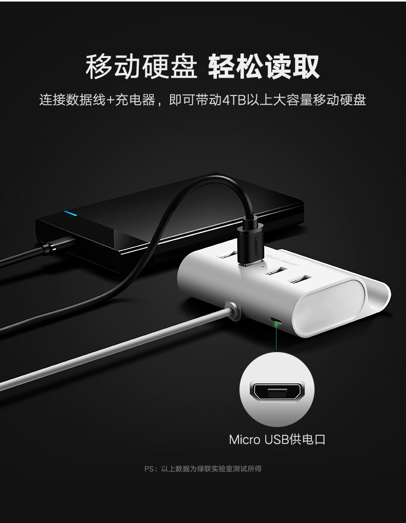 Màu xanh lá cây với USB2.0 HUB chia 4 điện thoại splitter hub OTG kéo Bốn máy tính đa giao diện USB mở rộng điện thoại Android để có U đĩa usb bàn phím và chuyển đổi chuột trò chơi - USB Aaccessories đèn cắm usb