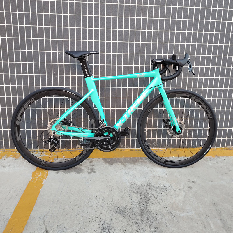 Meihanda Xtreme Explorer X1600 Wind-Breaking Road Bike with Disc Brakes, Variable Speed, Curved Handlebars, Aluminum Alloy Bicycle for Men