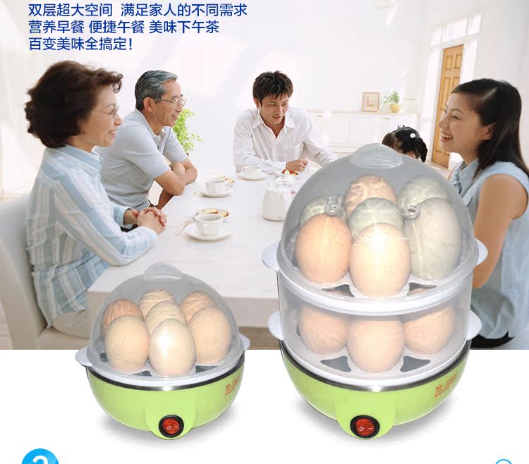 nồi nấu mì mini Máy đánh trứng hai lớp đa chức năng hấp trứng hầm nhân tạo sáng tạo thiết bị nhỏ mini công suất lớn máy hấp trứng cung cấp đặc biệt - Nồi trứng nồi hấp inox