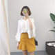 Chiffon white shirt female design sense niche Korean version loose spring and autumn fashion foreign style super fairy trumpet sleeve top summer