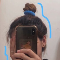 Meatball head color elastic hair ring ins Retro nylon wide-brimmed towel hair ring High elastic hair rope Head rope rubber band