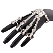 cos sick Jiao skull claws exaggerated metal bone skull bracelet Ghost claw finger bracelet Halloween bracelet female