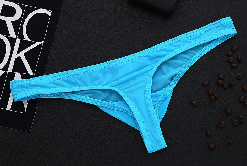 Đồ lót nam thongs nam T quần 衩 băng lụa U lồi gợi cảm hẹp trong suốt vô hình đồng tính nam quần short đầu quan xi