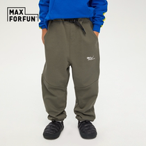 MAXFORFUN childrens clothing stick series children sports pants autumn winter plus suede pants pure cotton 100 lap long pants practical