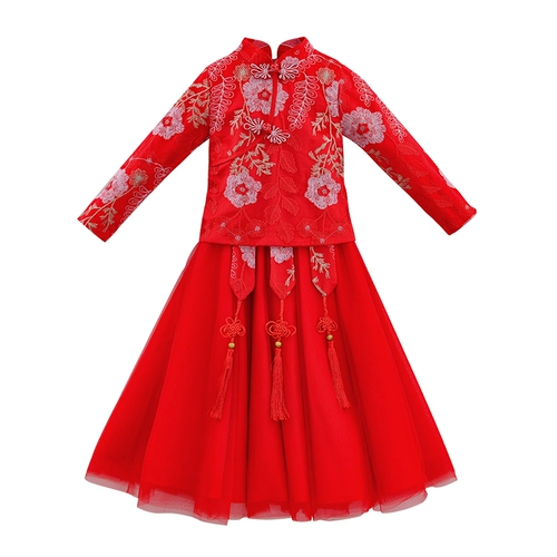 Детское зимнее ханьфу, демисезонный зимний пуховик, китайский стиль