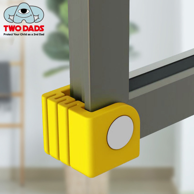 Brand children safety bridge aluminum window anti-collision angle protection angle household plastic steel wood doors and windows open window anti-collision paste