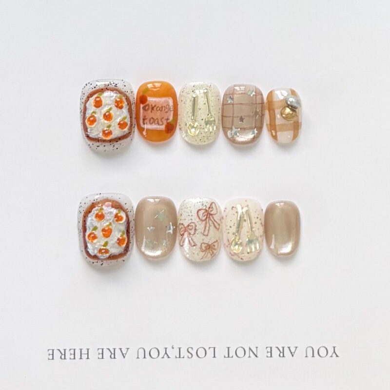 Purely Handmade Wearable Nails, Popular on Xiaohongshu, Instagram-Style Niche French Edge Polka Dot Fresh Nail Tips