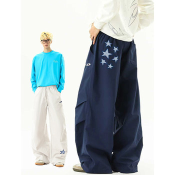Pleated paratrooper casual pants for men autumn wide leg assault pants