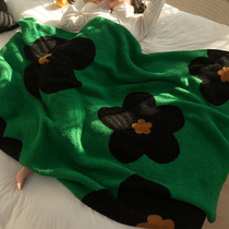 Category A Nordic Ins Wind Knitted Suede Blanket Sun Flower Afternoon Nap Blanket Single Casual Blanket Cover Blanket Sofa Air Conditioning Blanket