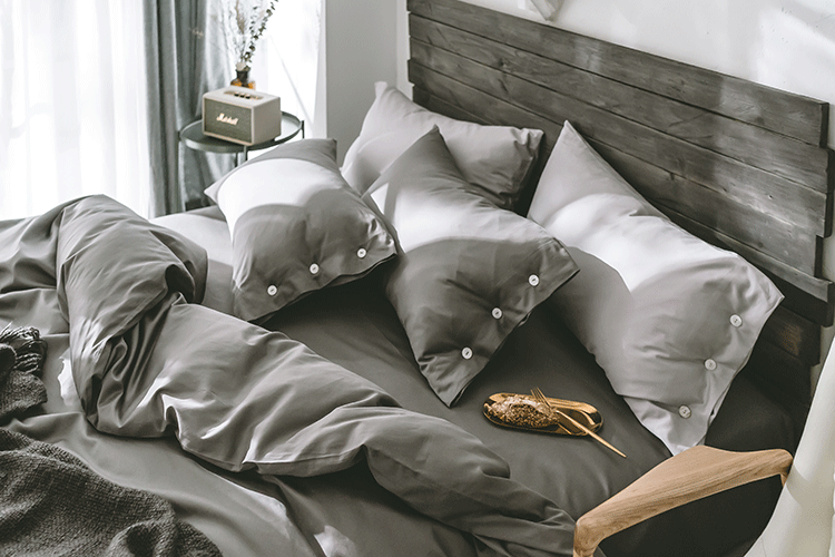 Xuất khẩu 60 bông satin dài chủ lực cotton bốn mảnh cotton màu rắn giường cao cấp 1,8m đơn giản châu Âu - Bộ đồ giường bốn mảnh chăn gối