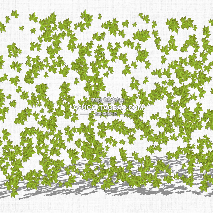 T212藤本绿植植物SU模型爬藤藤蔓攀爬植物垂吊绿墙sketchup组...-28