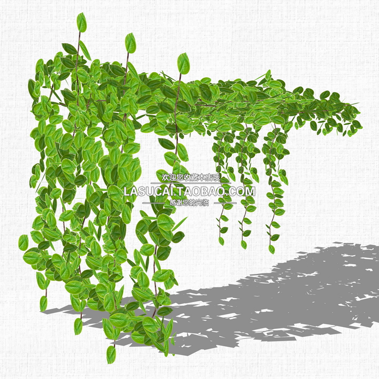 T212藤本绿植植物SU模型爬藤藤蔓攀爬植物垂吊绿墙sketchup组...-13