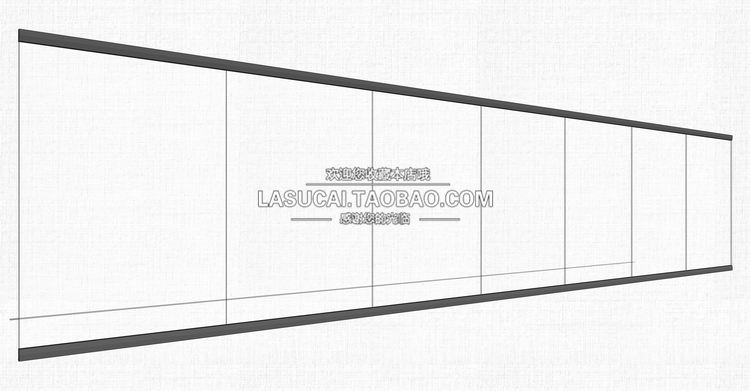 T213不锈钢玻璃栏杆SU模型现代扶手su围挡围栏景观sketchup组...-16