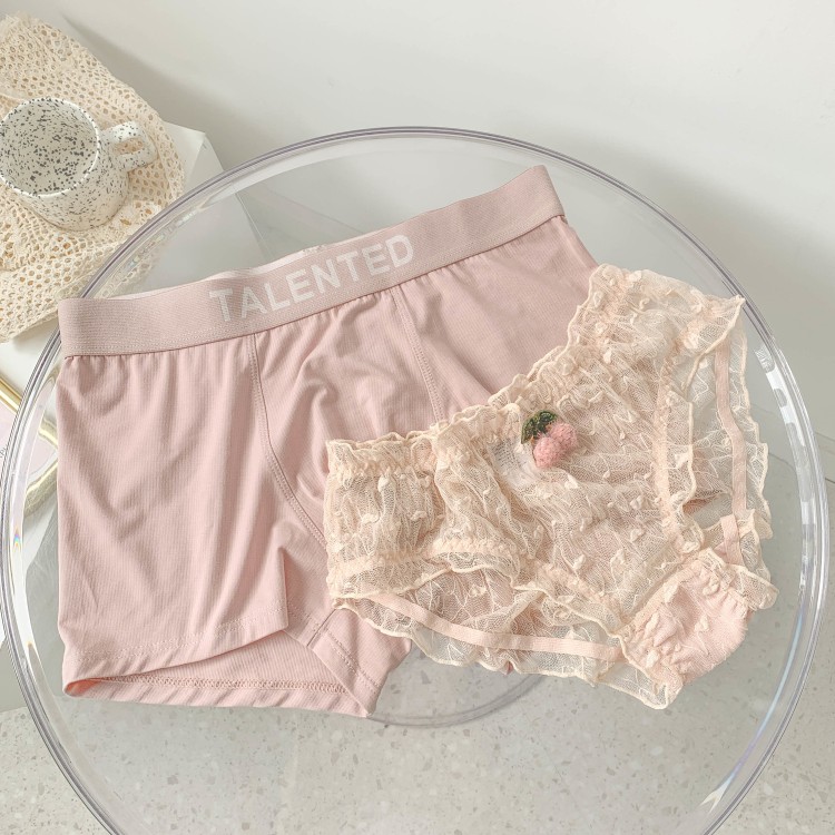 Peach Music Dreamscape Lovers Panties Underwear Day Soft Cute Fruit Pure Cotton Stalls Comfort and Lovers Double Suit-Taobao