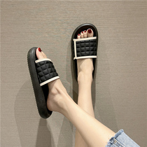 Japanese GP color matching slippers womens summer all-match wet water beach sandals indoor home student low-heeled shoes