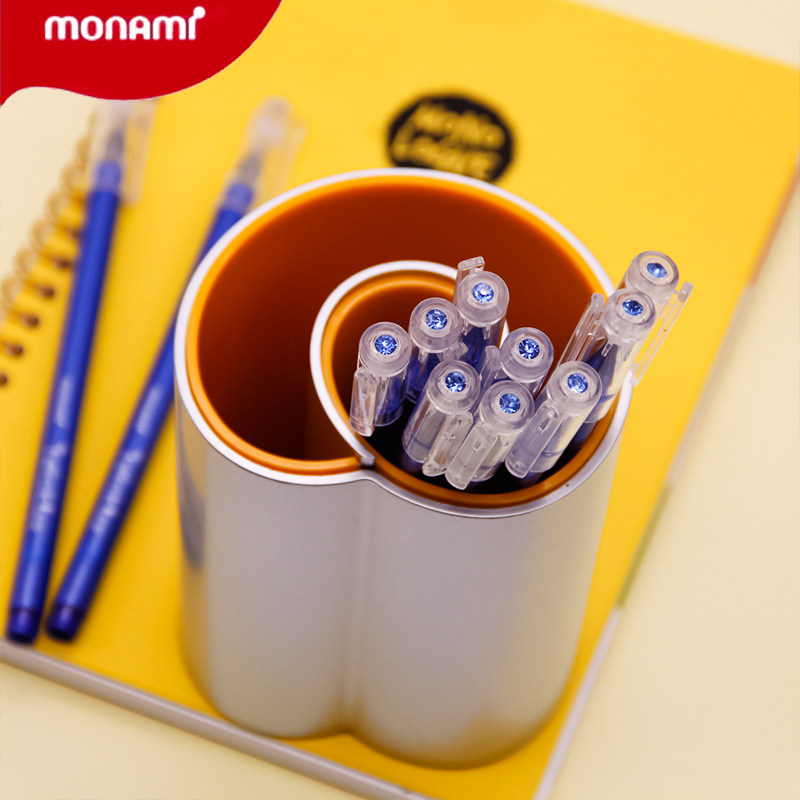 South Korea's Monami MONAMI black blue red neutral pen 0.5mm student examination large-capacity signature pen learning