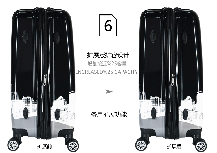 Phim hoạt hình anime xe đẩy phổ quát bánh xe sinh viên đại học Phiên bản tiếng Hàn của chiếc vali nhỏ tươi nam và nữ cá tính vali to
