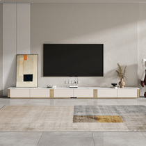 Italian Light Extravagant TV Cabinet Tea Table Group Living Room Home Postmodern Minima Super-long Designer Rockboard Ground Cabinet Baking Varnish