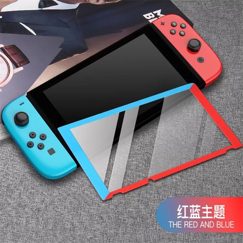 Nintendo Switch color border tempered film NS game theme tempered film pain machine personality screen film