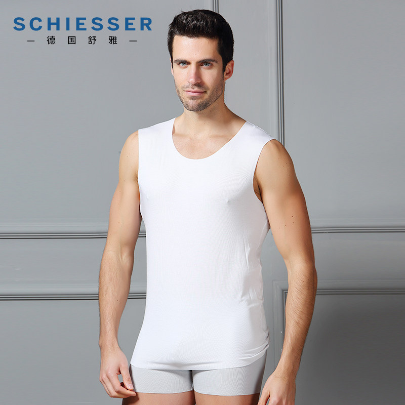 German Shuja Lingerie Men's Vest Platinum Elegant 95-13670V Ultrafine Modale Without Marks to Bottom Wide Shoulder Vest-Taobao
