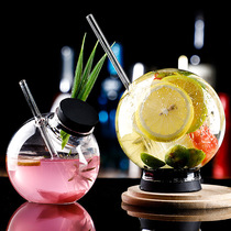 Spherical Cocktail Cup Smoked Molecules Creative Gourmet Restaurant Bar Coffee Glass Round Drum Cup
