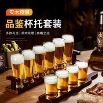 Fine Brewery Cup Commercial Wood Tosuit Small Tavern Glass Goblet Custom Bar Raw Beer Cup Holder Cup Bay Subs