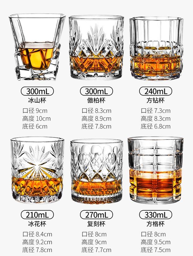 Pha lê sáng tạo ly whisky ly rượu vang ly cổ điển ly rượu vang ly đặt nhà thanh ly rượu vang ocean
