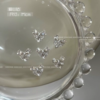 01# серебро любовь циркон 10 штук