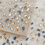 Маленькое серебряное смешанное прозрачное бриллиантовое украшение для ногтей для маникюра для ногтей, плоское основание, цвета шампанского