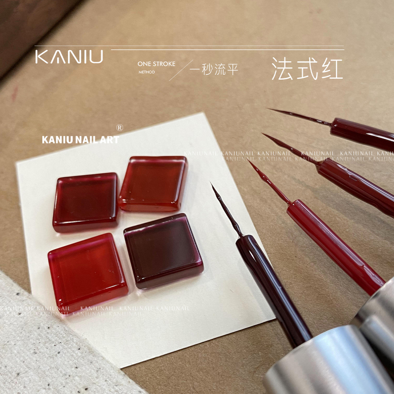 Anchora Red French Line Gel 2026 New Whitening Cherry Red No-Wash Painting Edge Nail Art Gel