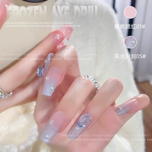 Гвоздь K9, украшение бриллиантами, ультра -блестящие водяные капли, жирный квадратный квадратный восьмиугольный лед