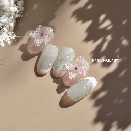 Наклейка для маникюра со стразами, трехмерные клейкие наклейки для ногтей для ногтей, новая коллекция, в цветочек, 3D