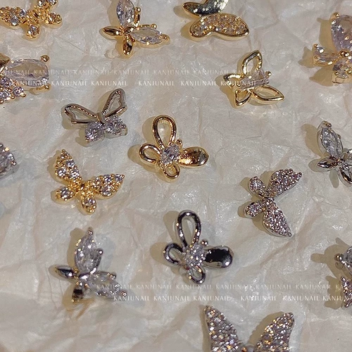 Японское украшение для ногтей с бантиком, подвеска для ногтей, легкий роскошный стиль, готовый продукт