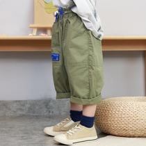 Boys  middle pants 21 summer new thin childrens wild loose thin casual sports pants large pocket overalls tide